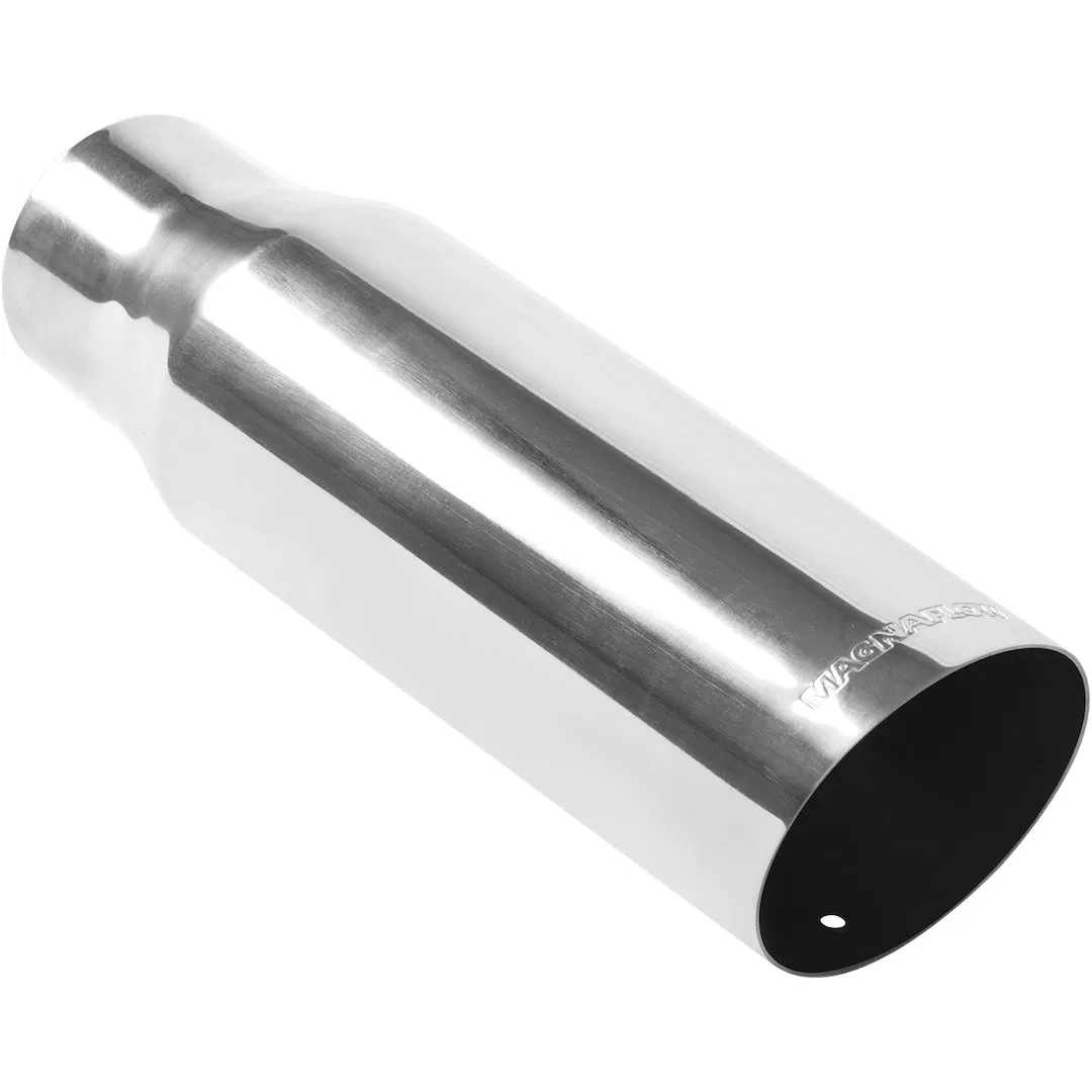 35205 – MAGNAFLOW Exhaust Tail Pipe Tip, 2-1/2 Inch Inside Diameter Inlet 3-1/2 Inch Outlet Stainless Steel Round 15 ...